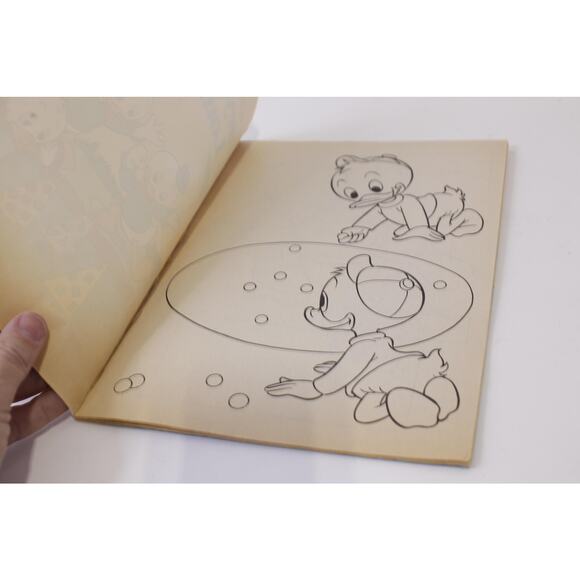 DuckTales, Uncolored Huey Dewey & Louie, Coloring Book, Golden, Disney, Shapes - Picture 2 of 3